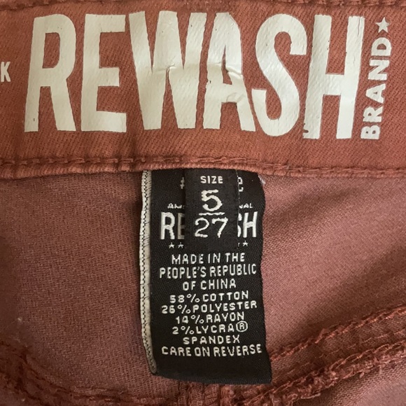 Rust color skinny raw hem pants - Picture 3 of 3